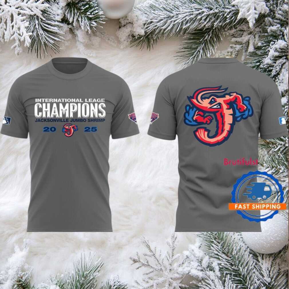 Jacksonville Jumbo Shrimp 2025 International League Champions 3D Shirt Jacksonville Jumbo Shrimp 2025 International League Champions 3D Shirt