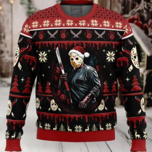 Jason Voorhees Firday the 13th Ugly Christmas Sweater