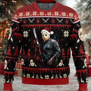 Jason Voorhees Firday the 13th Ugly Christmas Sweater