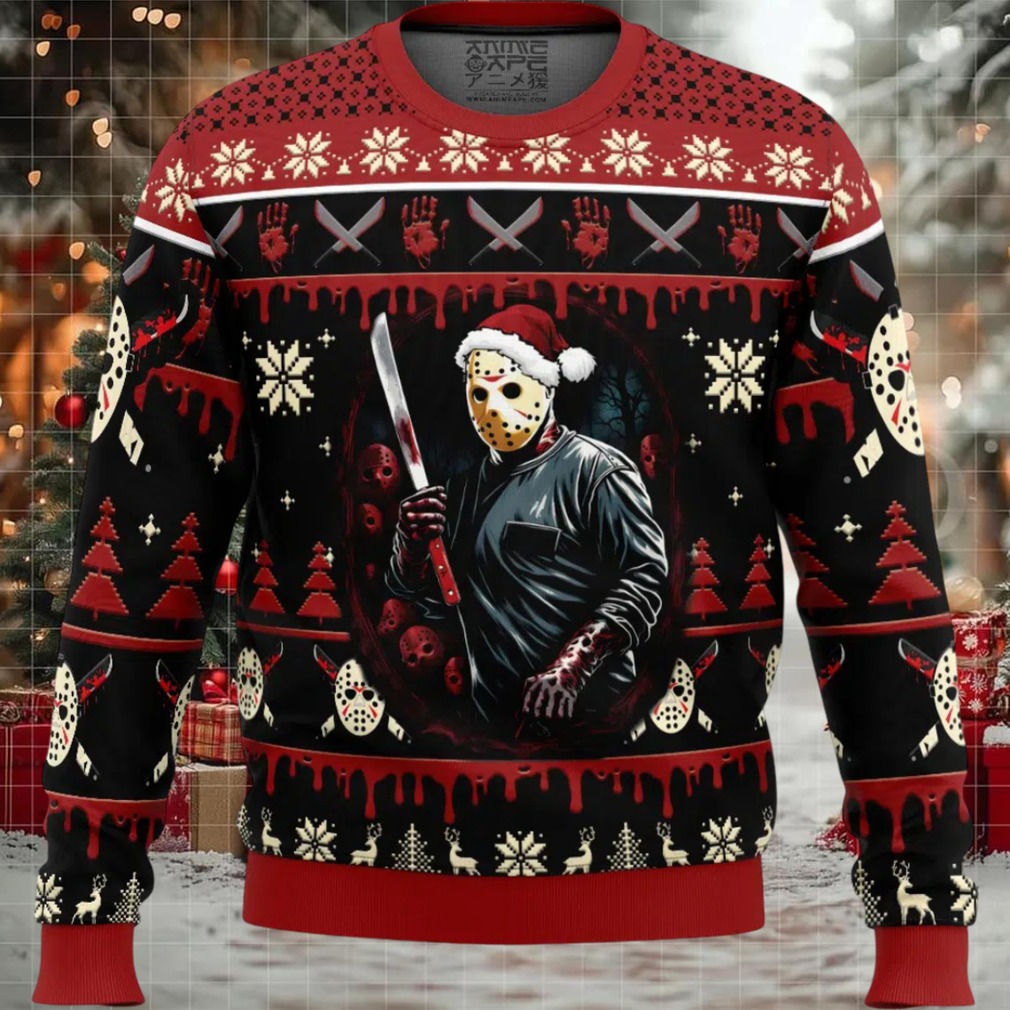 Jason Voorhees Firday the 13th Ugly Christmas Sweater Jason Voorhees Firday the 13th Ugly Christmas Sweater