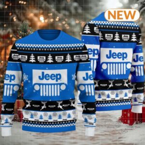 Jeep 2024 Christmas Blue Ugly Sweater