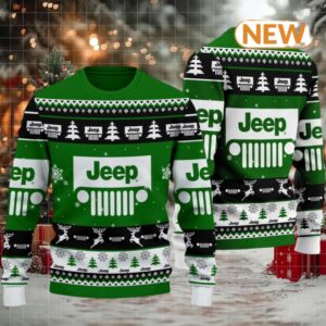 Jeep 2024 Christmas Green Ugly Sweater