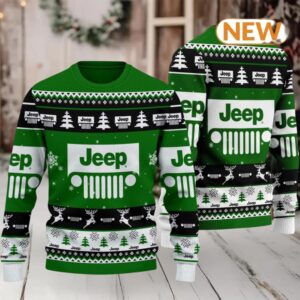 Jeep 2024 Christmas Green Ugly Sweater