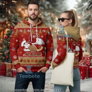San Francisco 49Ers Snoopy Woodstock Football Ugly Christmas 3D Hoodie