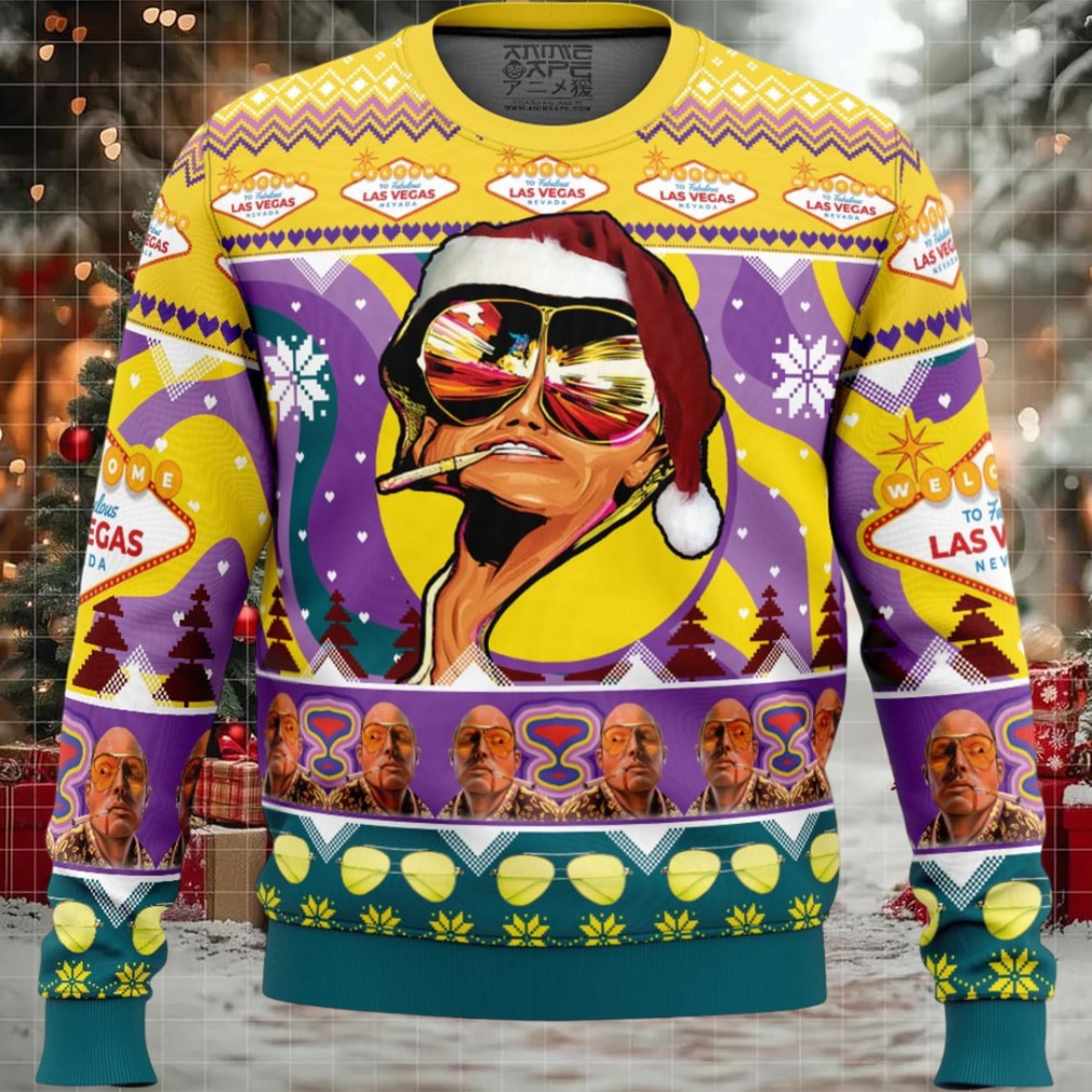 Johnny Depp Fear and Loathing Ugly Christmas Sweater Johnny Depp Fear and Loathing Ugly Christmas Sweater