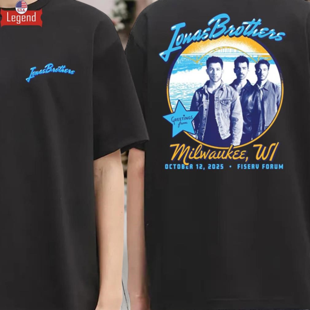 Jonas Brother Tour Merch At Fiserv Forum In Milwaukee WI On October 12 2025 Two Sided T shirt Jonas Brother Tour Merch At Fiserv Forum In Milwaukee WI On October 12 2025 Two Sided T shirt