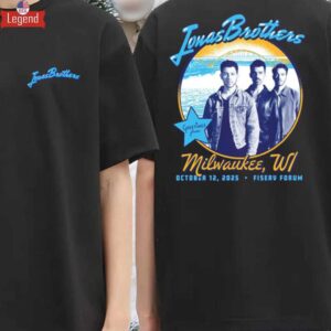 Jonas Brother Tour Merch At Fiserv Forum In Milwaukee WI On October 12 2025 Two Sided T shirt
