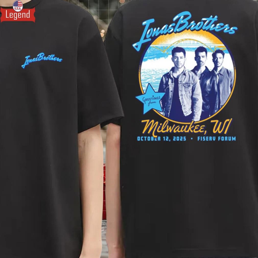 Jonas Brother Tour Merch At Fiserv Forum In Milwaukee WI On October 12 2025 Two Sided T shirt Jonas Brother Tour Merch At Fiserv Forum In Milwaukee WI On October 12 2025 Two Sided T shirt