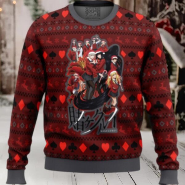 Kakegurui Hyakkaou Private Academy Ugly Christmas Sweater
