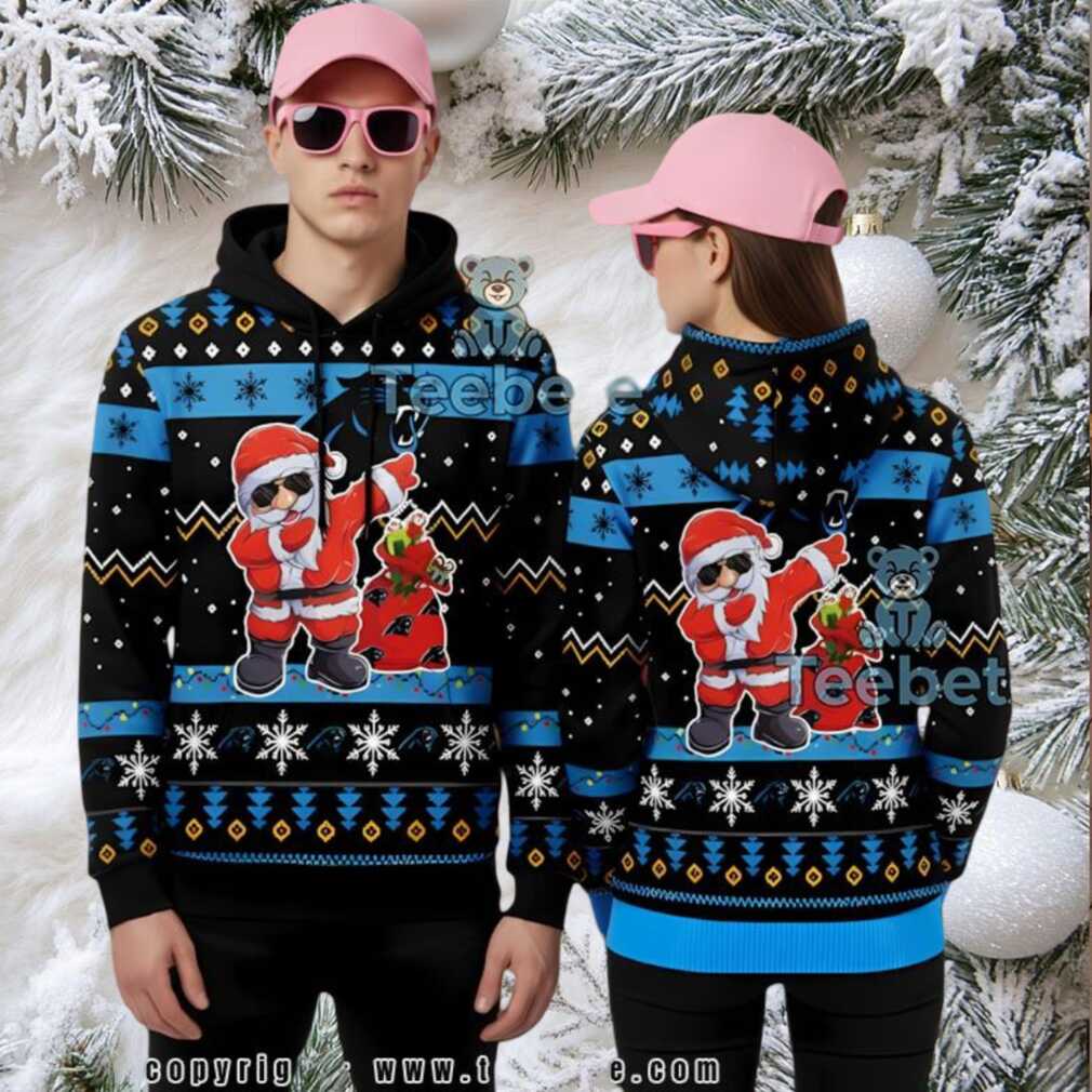 Carolina Panthers Santa Claus Bring Gifts 3D Ugly Hoodie Men Carolina Panthers Santa Claus Bring Gifts 3D Ugly Hoodie Men