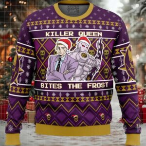Killer Queen Bites The Frost Jojo's Bizarre Adventure Ugly Christmas Sweater