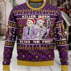 Killer Queen Bites The Frost Jojo's Bizarre Adventure Ugly Christmas Sweater