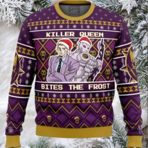 Killer Queen Bites The Frost Jojo's Bizarre Adventure Ugly Christmas Sweater