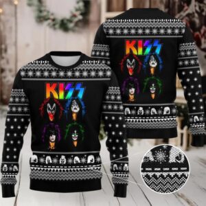 Kiss Band 3D Ugly Sweater Christmas Gift Christmas For Men And Women