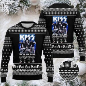 Kiss Band End Of The Road 3D Ugly Sweater