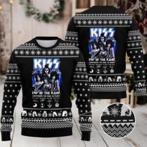 Kiss Band End Of The Road 3D Ugly Sweater
