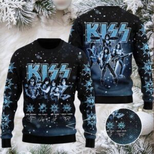 Kiss Band Merry Kiss Mas Signature Xmas Gifts 2025 Ugly Christmas Sweater
