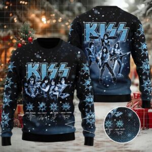 Kiss Band Merry Kiss Mas Signature Xmas Gifts 2025 Ugly Christmas Sweater