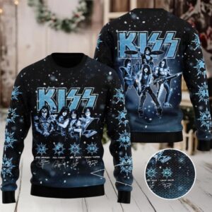 Kiss Band Merry Kiss Mas Signature Xmas Gifts 2025 Ugly Christmas Sweater