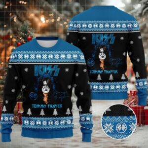 Kiss Merry Kissmas Reindeer Rock Heavy Metal 3D Ugly Christmas Sweater