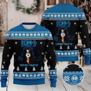 Kiss Merry Kissmas Reindeer Rock Heavy Metal 3D Ugly Christmas Sweater