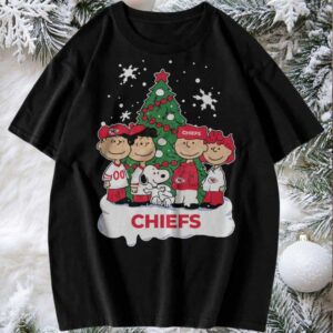 Snoopy and Friends Kansas City Chiefs Merry Christmas Tree Shirt