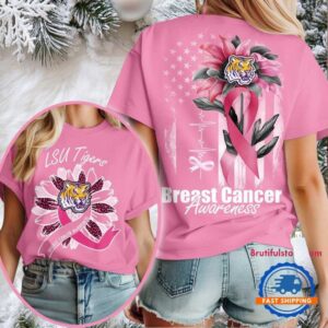 LSU Tigers 2025 NCAA Breast Cancer Sunflowers Unisex 3D Shirt