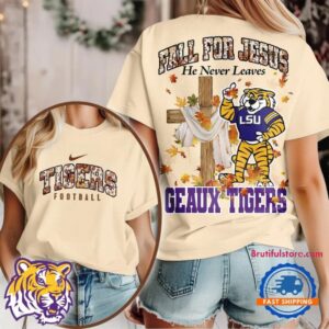 LSU Tigers 2025 NCAA Season Fall For Jesus Unisex 3D Shirt