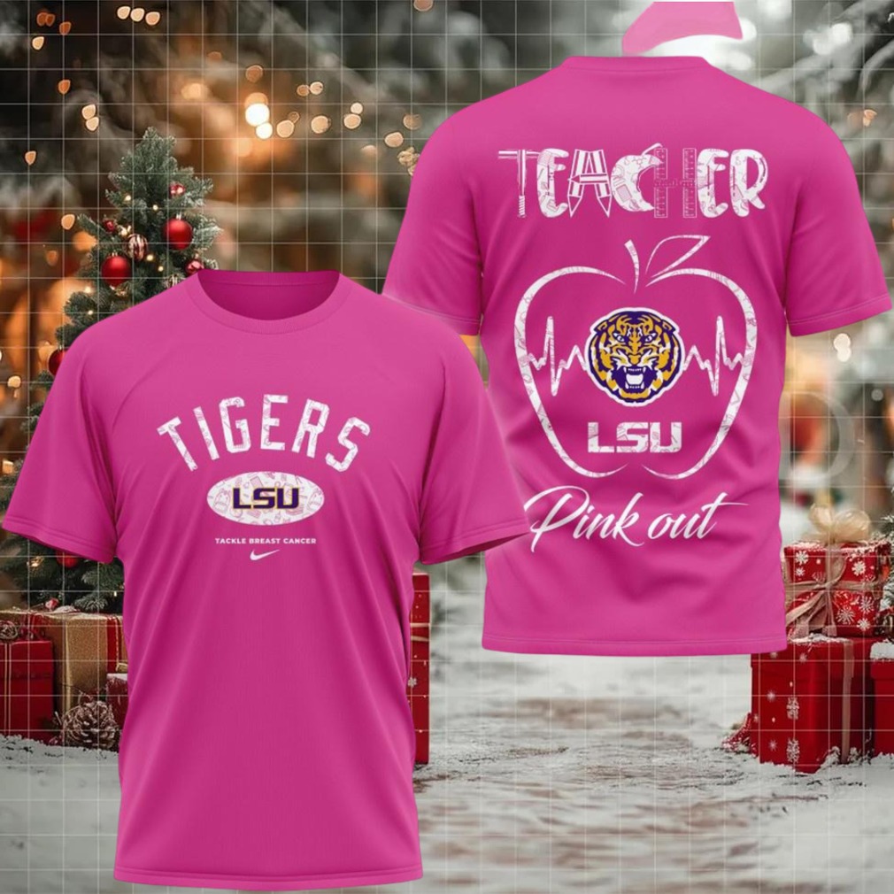 LSU Tigers 2025 NCAA Teacher Tackle Breast Cancer Unisex 3D Shirt