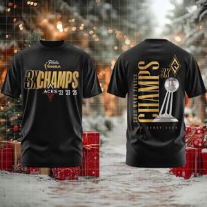 Las Vegas Aces 3x WNBA Finals Champions 2 sided t shirt