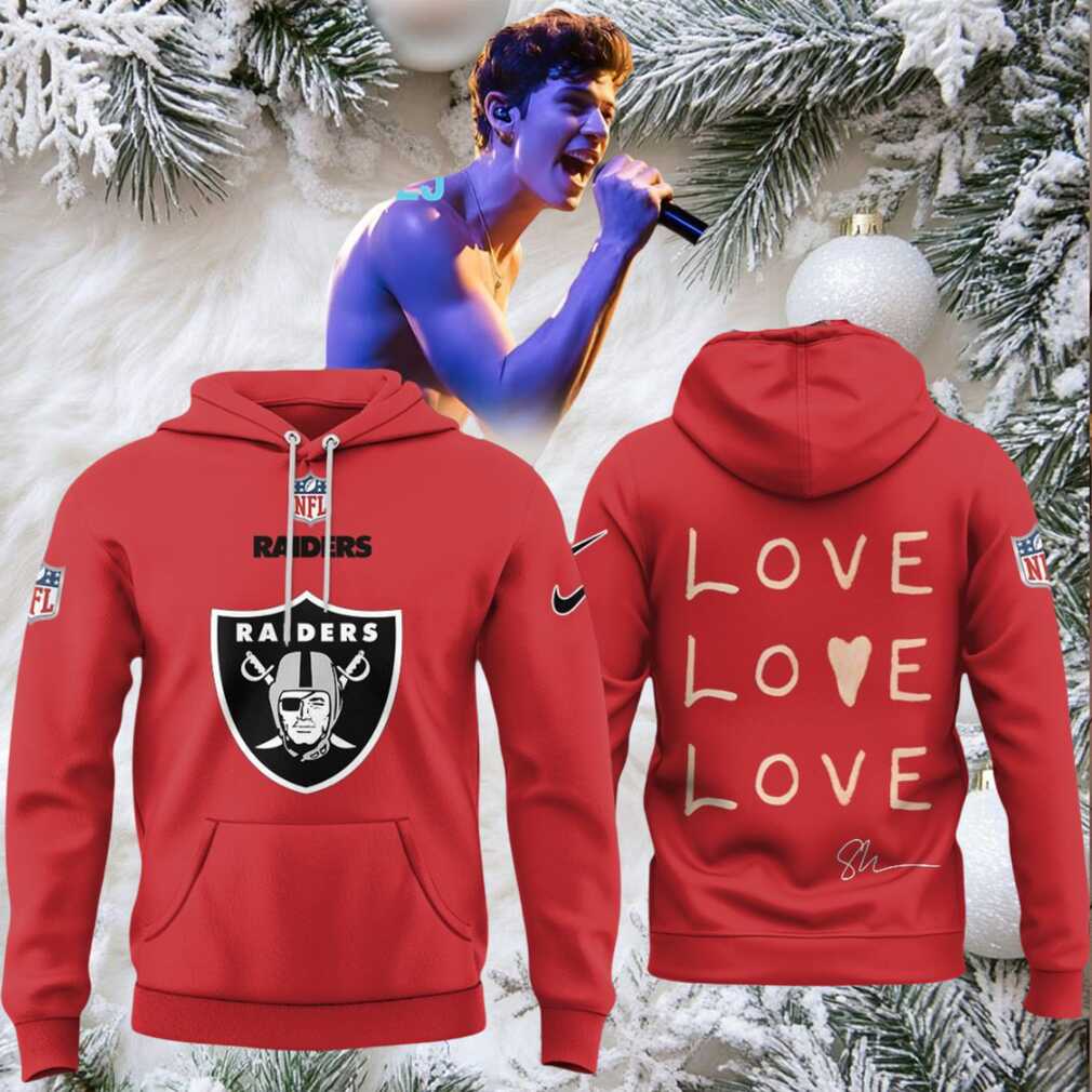 Las Vegas Raiders Shawn Mendes On The Road Again Tour 2025 Love Love Hoodie T Shirt