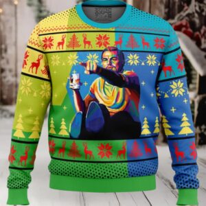 Leo Pointing Once Upon A Time Ugly Christmas Sweater