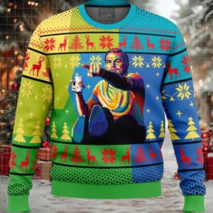 Leo Pointing Once Upon A Time Ugly Christmas Sweater