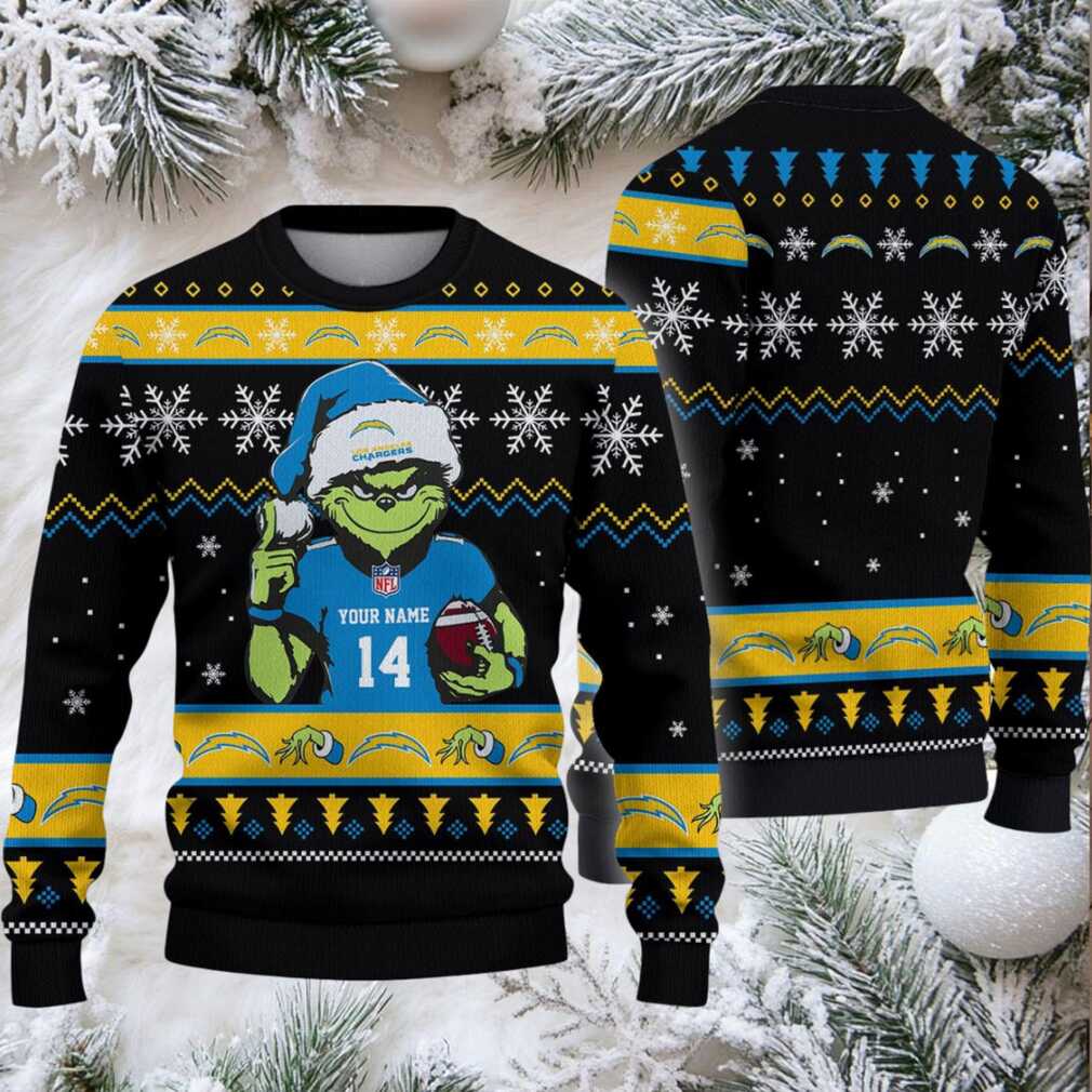 Los Angeles Chargers Custom Christmas Ugly Sweater Los Angeles Chargers Custom Christmas Ugly Sweater