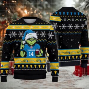Los Angeles Chargers Custom Christmas Ugly Sweater
