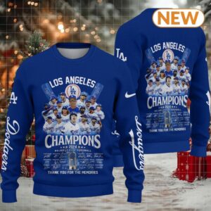 Los Angeles Dodgers 2025 World Champions Ugly Sweater