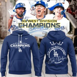 Los Angeles Dodgers 2025 King Of The National League Champions Hoodie – Blue