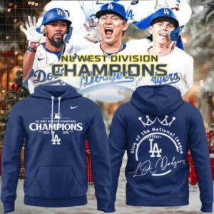 Los Angeles Dodgers 2025 King Of The National League Champions Hoodie – Blue