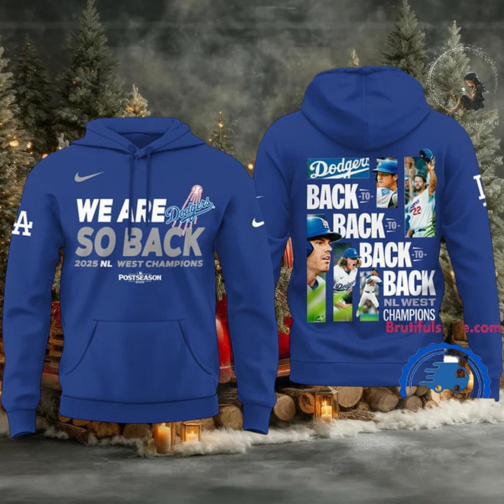 Los Angeles Dodgers 2025 NL West Division Champions Back to Back Hoodie