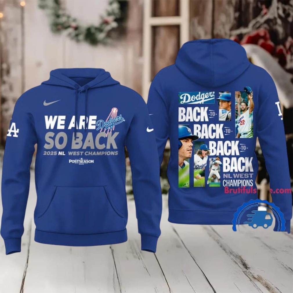 Los Angeles Dodgers 2025 NL West Division Champions Back to Back Hoodie