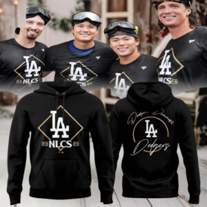 Los Angeles Dodgers 2025 NLCS Champions Hoodie – Black