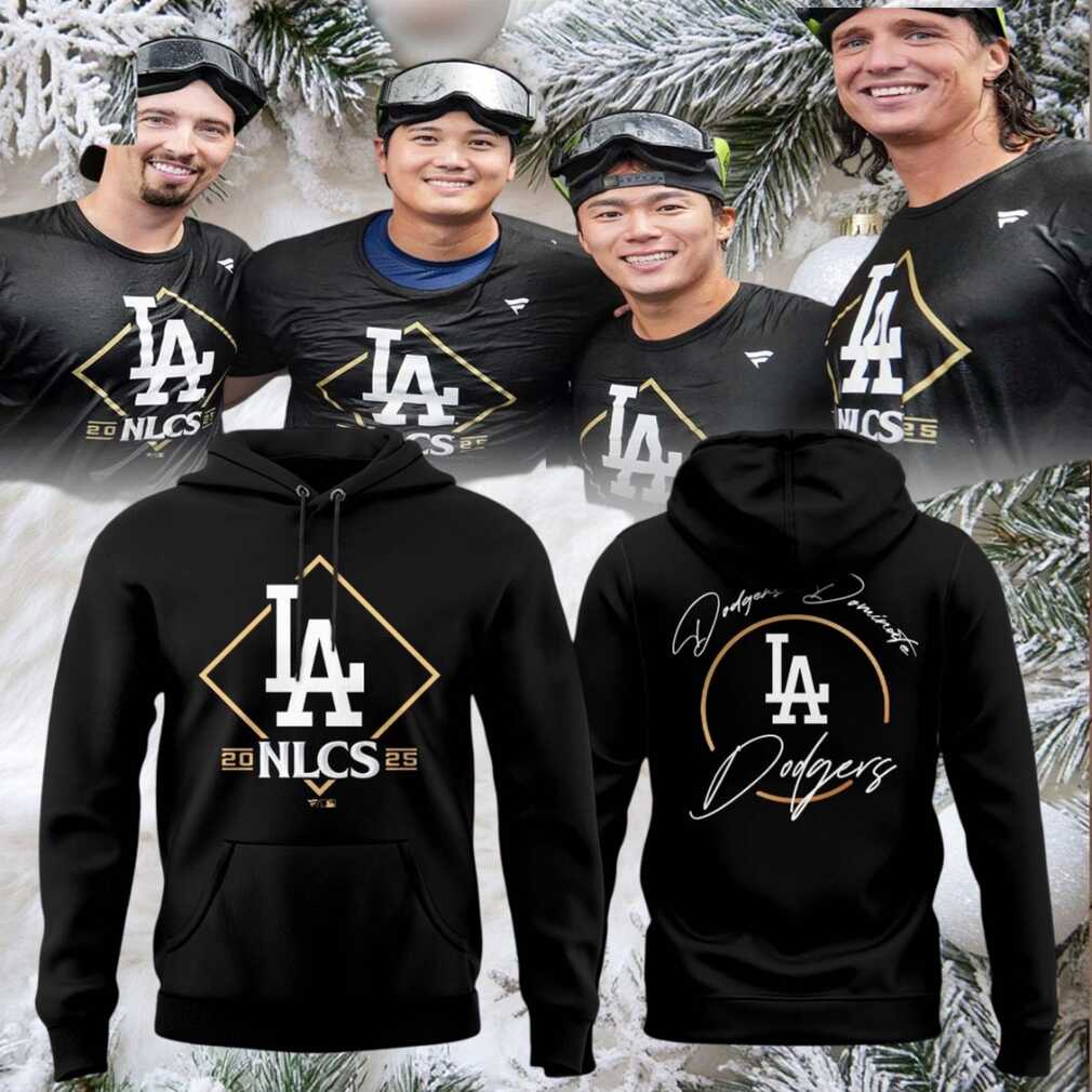Los Angeles Dodgers 2025 NLCS Champions Hoodie – Black Los Angeles Dodgers 2025 NLCS Champions Hoodie – Black
