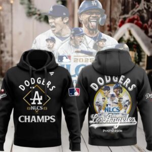 Los Angeles Dodgers NLCS 2025 Champs Postseason Hoodie – Black