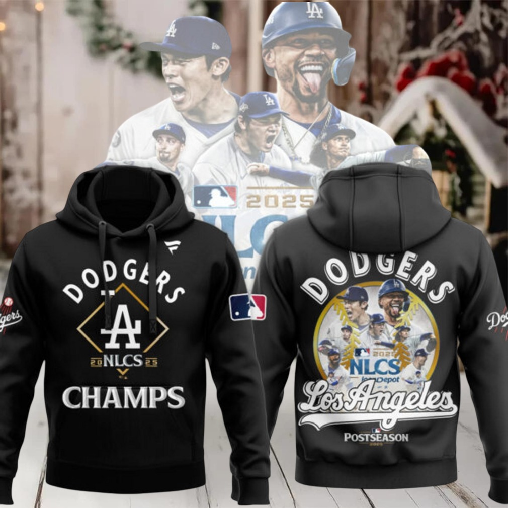 Los Angeles Dodgers NLCS 2025 Champs Postseason Hoodie – Black