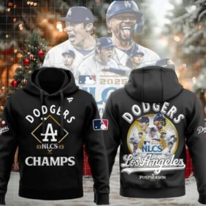 Los Angeles Dodgers NLCS 2025 Champs Postseason Hoodie – Black
