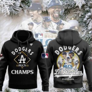 Los Angeles Dodgers NLCS 2025 Champs Postseason Hoodie – Black