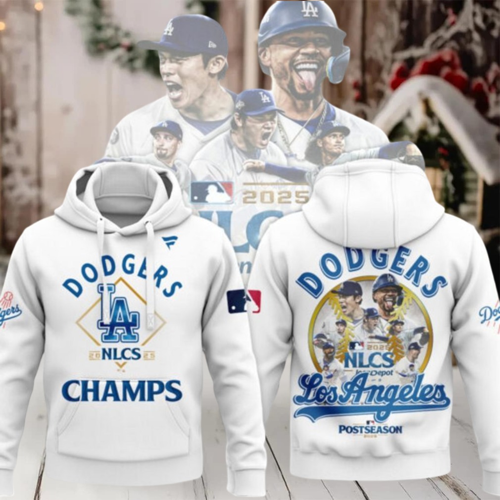 Los Angeles Dodgers NLCS 2025 Champs Postseason Hoodie – White