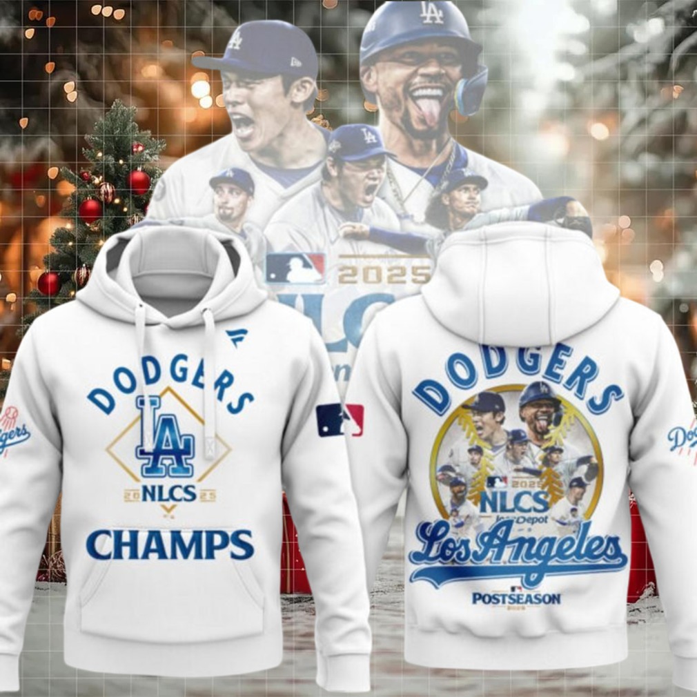 Los Angeles Dodgers NLCS 2025 Champs Postseason Hoodie – White