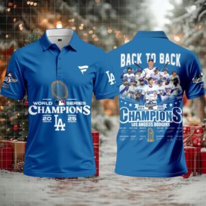 Los Angeles Dodgers World Series Champions 2025 Back To Back 2024 2025 Signature Polo Shirt