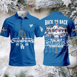 Los Angeles Dodgers World Series Champions 2025 Back To Back 2024 2025 Signature Polo Shirt